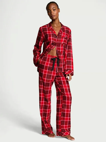 Фланелева піжама Victoria's Secret Long Pajama Set (розмір XS) PJ00001 фото