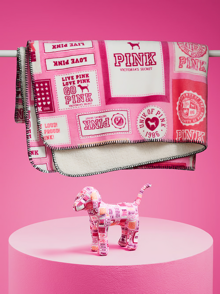 Плед PINK Victoria's Secret Cozy Plush Blanket Multicolored AC00037 фото