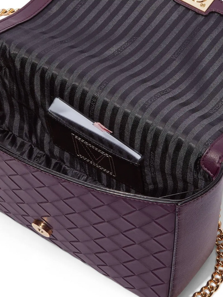 Крос-боді Victoria's Secret Medium Shoulder Bag Black Violet Woven AC00012 фото
